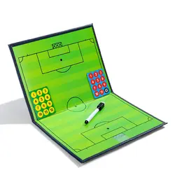 Поле для тренировок складной футбол тактическая доска Магнитный тренер Тактический пластина книга набор с ручкой буфер обмена футбольные