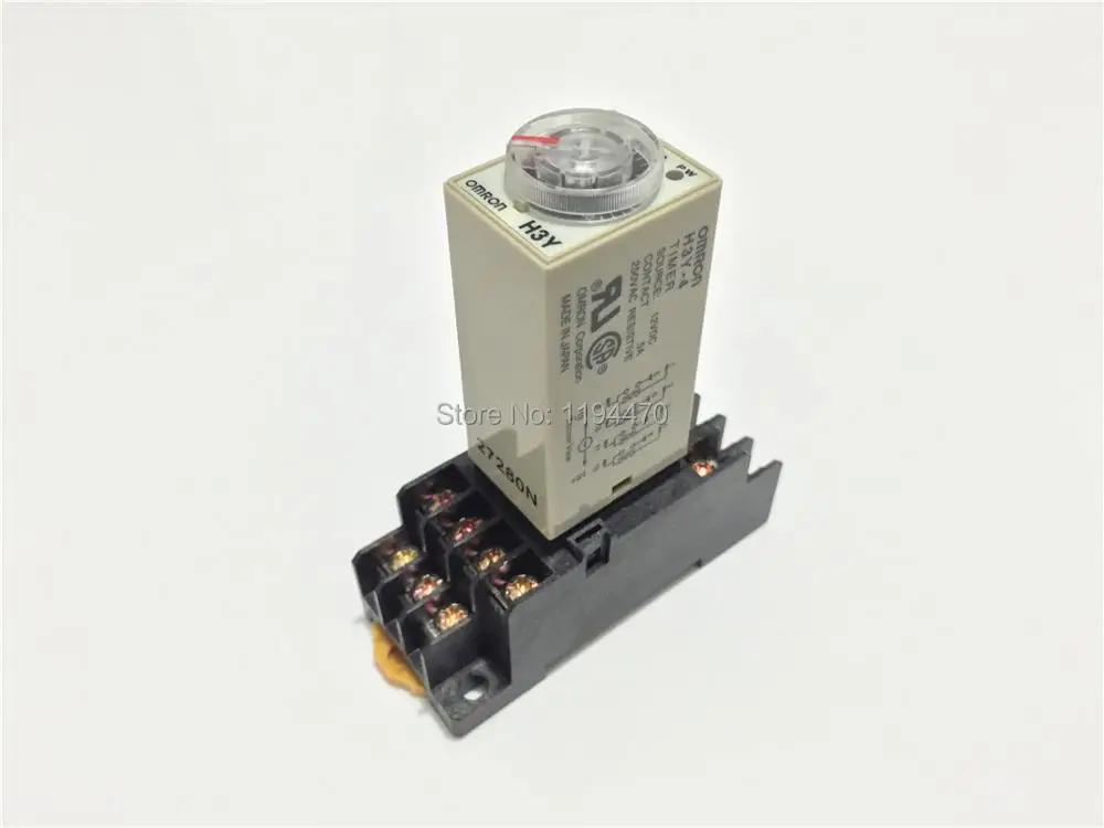 

2 sets/Lot H3Y-4 AC 220V 10S Power On Delay Timer Time Relay 220VAC 10sec 0-10 second 4PDT 14 Pins With PYF14A Socket Base