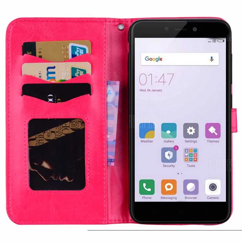 Роскошный чехол для Xiaomi Redmi 4X милое платье девочек кожаный кошелек флип Xiomi Redmi4x
