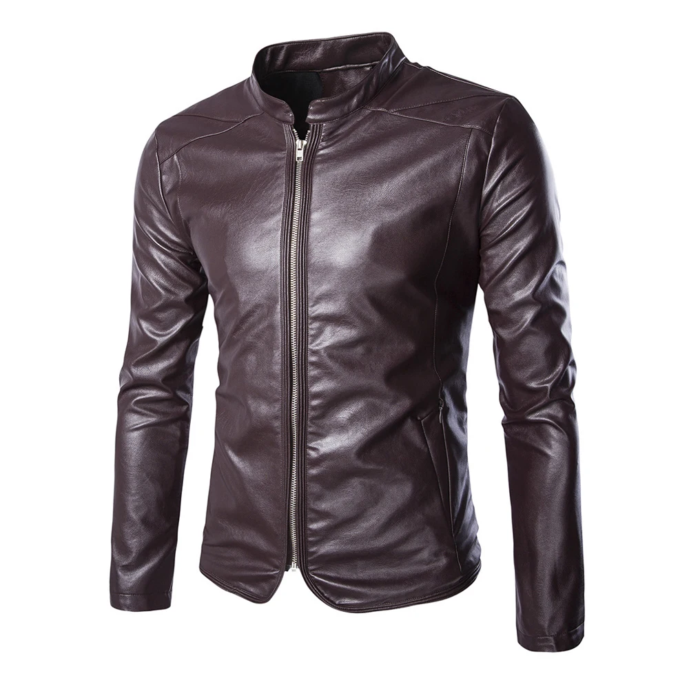 Herobiker Retro Casual Motorcycle Jacket Men Vintage PU Leather Jacket