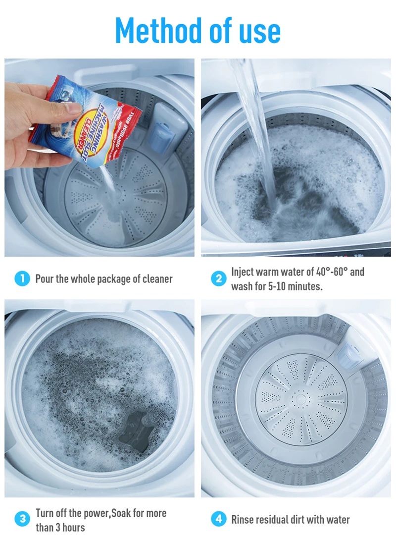 New Dropship Bathroom Accessories Powder Washer Cleaner Effective Washing Machine Cleaner Laundry Tank Cleaner