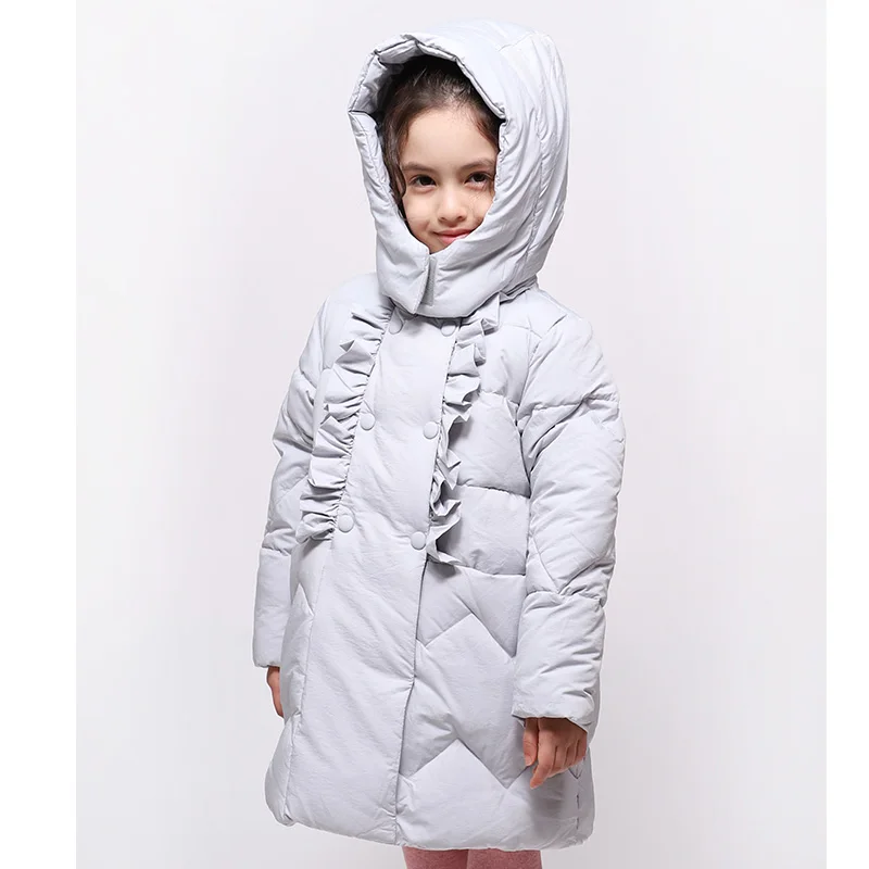 Bilemi/недорогая теплая Милая модная одежда с меховым воротником для крупных детей; Дизайнерская одежда для девочек