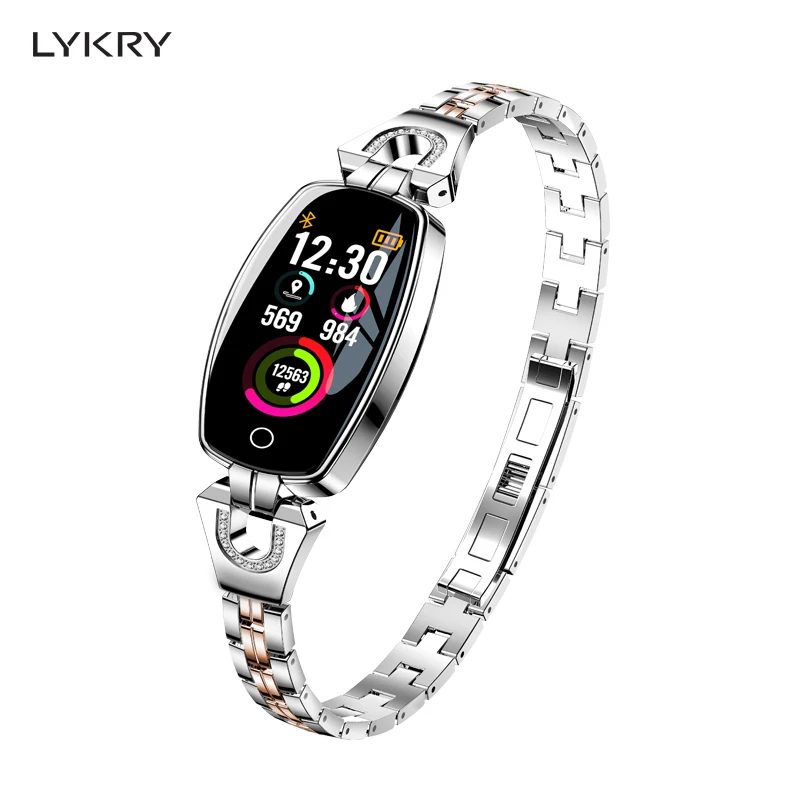 

LYKRY Smart Band Women Blood Pressure Step Fitness Tracker Heart Rate Monitor Smart Bracelet Multiple Sport Waterproof Wristband