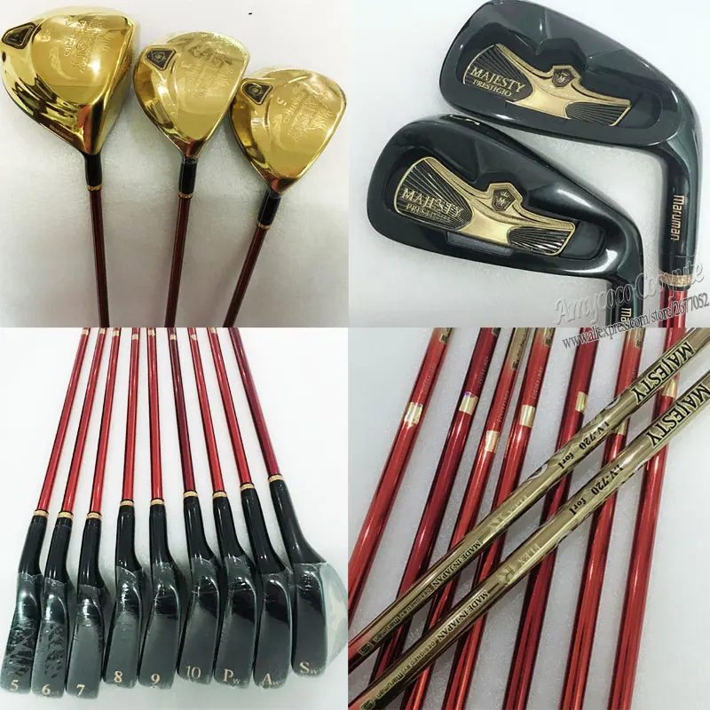 

New Golf Clubs Maruman Majesty Prestigio 9 complete clubs set Driver wood irons Golf Set Graphite Golf shaft Free shipping