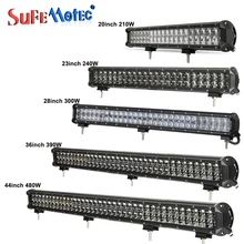 SufeMotec 4D 20 23 28 36 дюймов 210 Вт 240 Вт 300 Вт 390 Вт 480 Вт светодио дный работы бар света для бездорожья грузовиков 4WD Лодка внедорожник ATV лодка вождения лампы