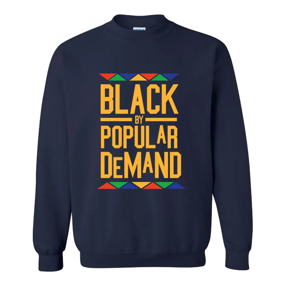 Black By Popular Demand Tribal Golden Letters Mens Hoodies Sweatshirt Men Fashion Fleece 