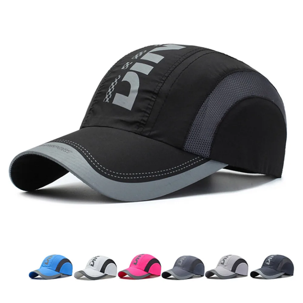 

7 Colors Outdoor Sport Running Baseball Mesh Hat Men Quick-drying Summer Visor Cap Quick-drying Fabric Breathe #5D17