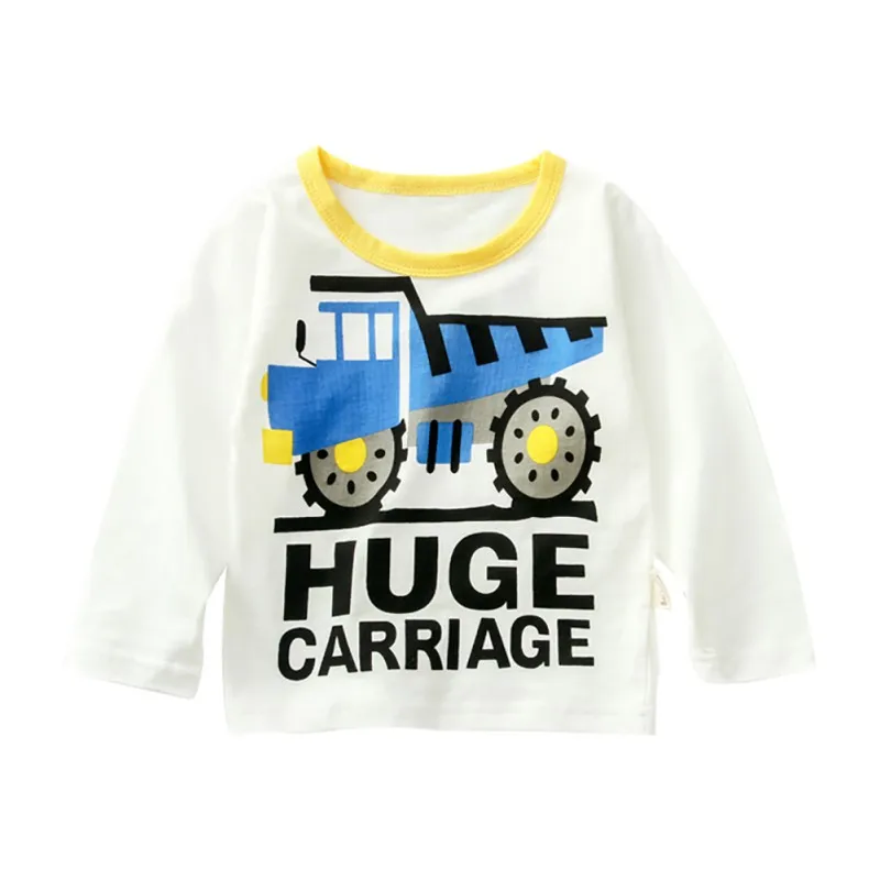 

Baby Boy Clothes Baby Boy T-Shirt Car Cartoon Kids Boys Autumn Long Sleeve Clothes Top