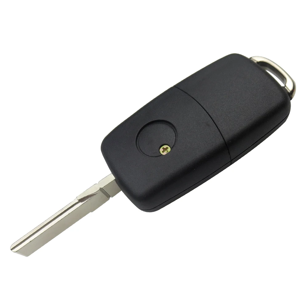 OkeyTech New 3 Buttons Flip Car Key Shell Cover for VW Golf Bora Polo Passat Toledo SEAT Leon Skoda Octavia Remote Key Case Fob (4)