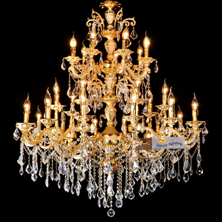 Duplex Penthouse large luxury chandelier crystal lamps Europe big