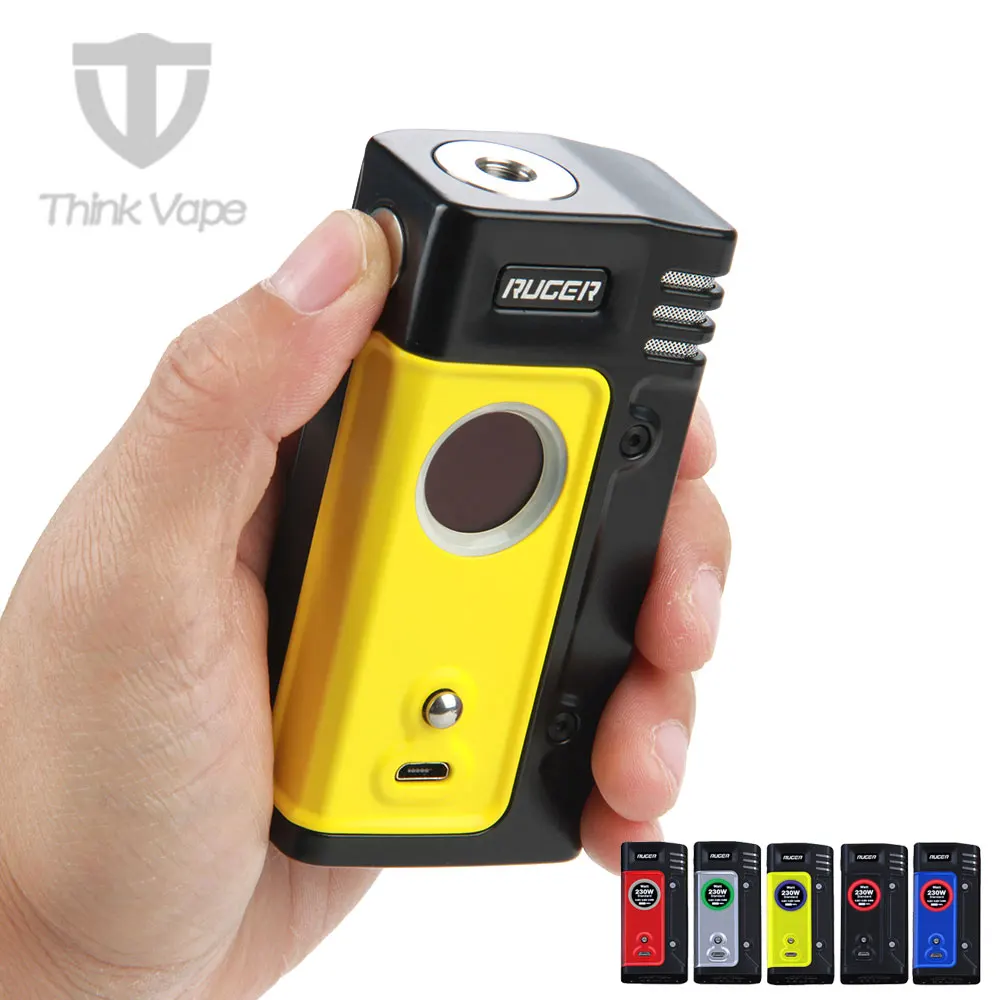 

Original ThinkVape Ruger 230W TC Box MOD with Large OLED Display Max 230W Output Huge Power No 18650 Battery Box Mod Vs luxe mod