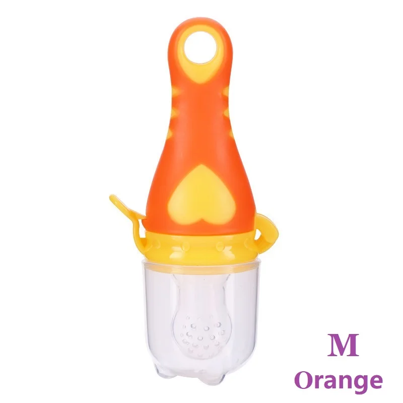 Поднимите молодой ребенок фруктовое зубное кольцо питатель силиконовые пустышки для младенцев бутылочки для кормления соска пустышка Chupeta Alimentadora Bebes Chupete - Цвет: Orange M