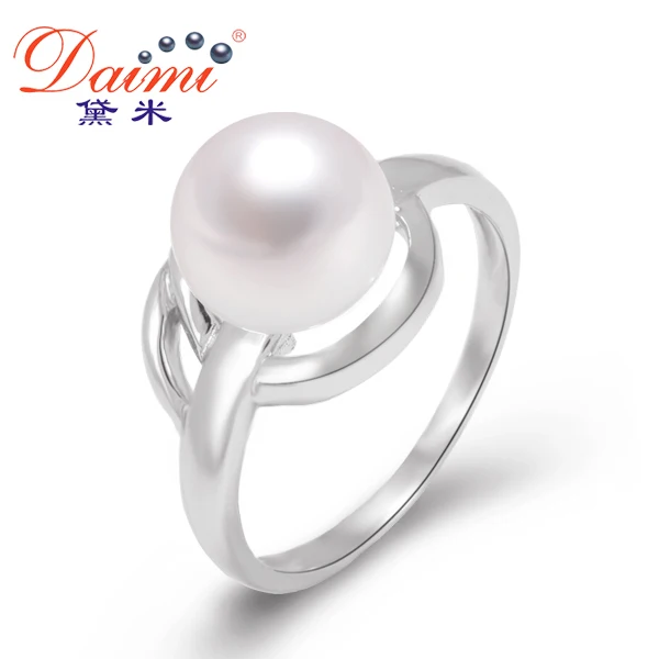 

[Daimi] Fashion Ring Natural Freshwater Pearl Big Size Modern Style Flower Shape Ring For Women Free Shipping