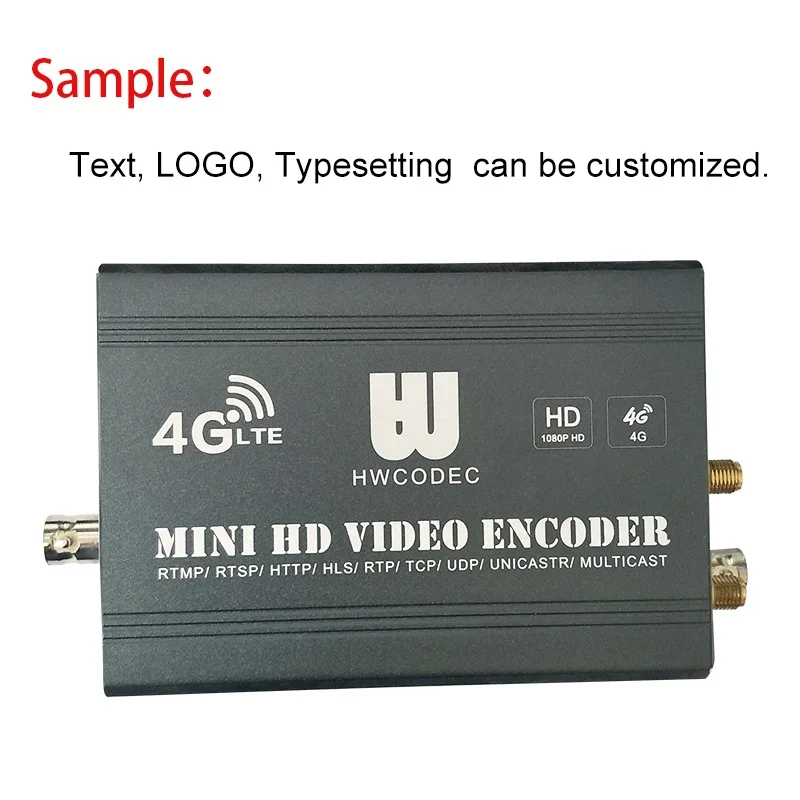 HWCODEC беспроводной RTMP H.265/H.264 Full HD 1080P SDI MPEG4 видео Eoncoder 4G WiFi SDI к Ip Аудио ТВ потокового кодировщика - Цвет: LOGO Customized