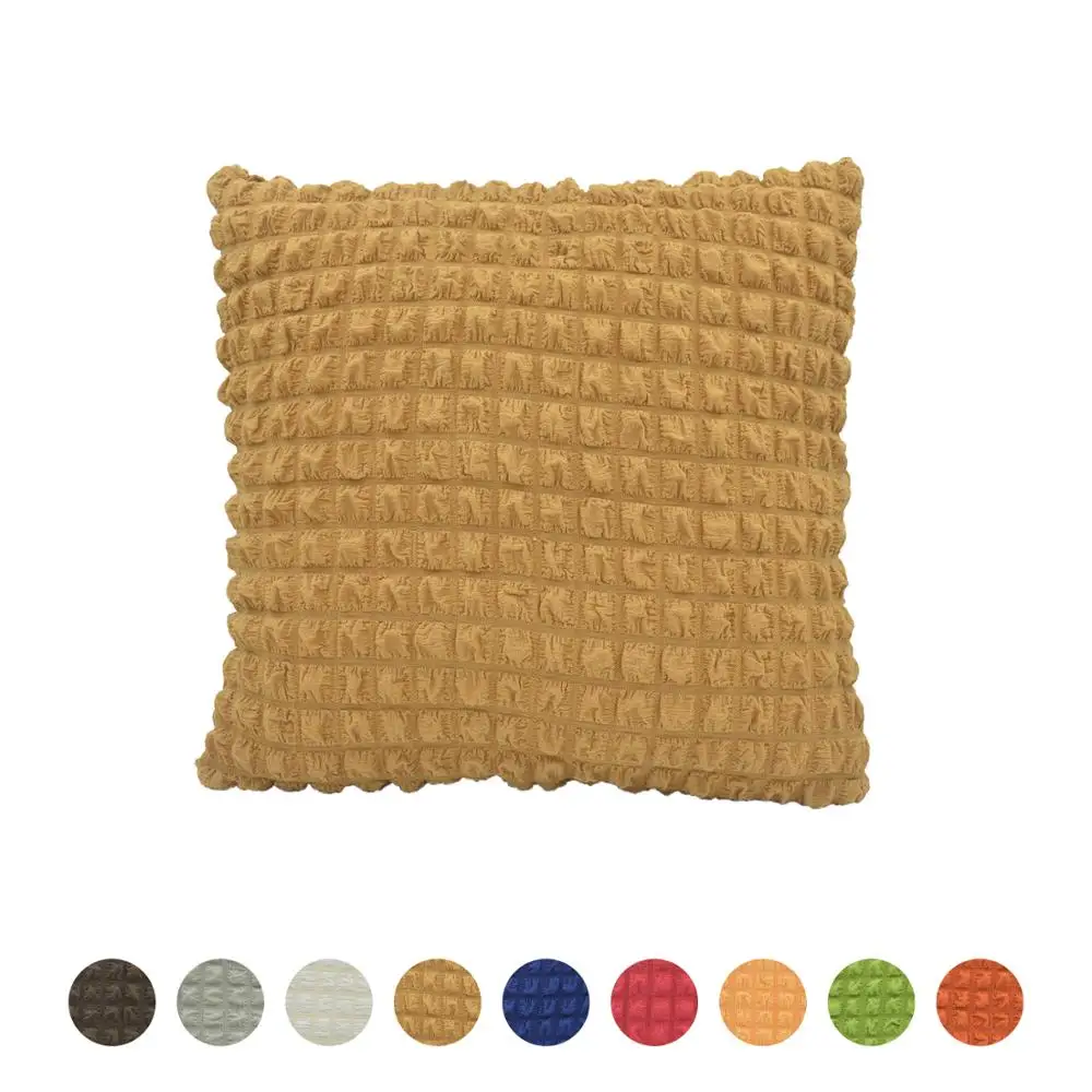 

NEW Elastic Cushion Cover 3D Plaid Pillowcase Square Throw Pillow Case for Sofa Bedding Car Home Decoration