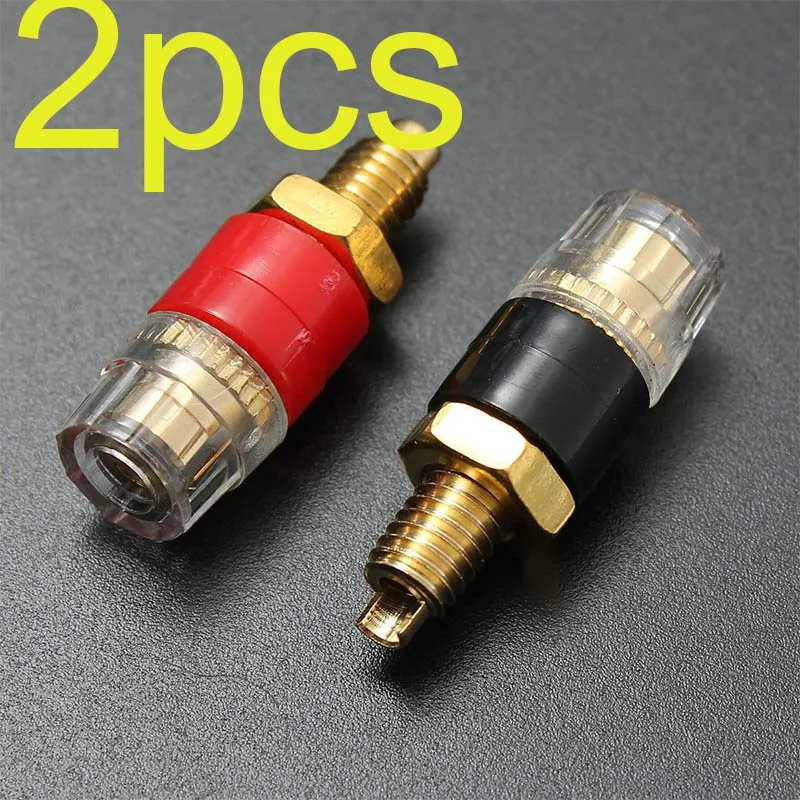 Morsetto per Terminale Altoparlante, 4 Pezzi e Rosso per Jack a Banana, Connettore Audio, Adatto per Connettori a Banana 4 Mm