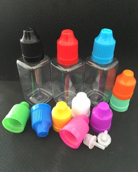 

100pcs PET E-liquid 10ml Square Dropper Bottles Empty Bottle With Childproof Caps Square Shape Plastice Bottles For Vape Juice