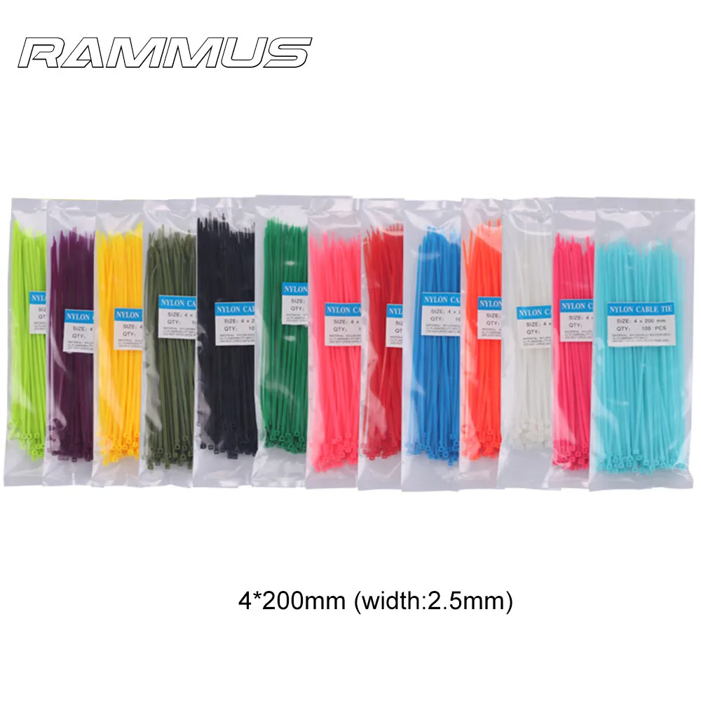 100pcs/bag Multi Size Plastic Nylon Cable Ties Wire Zip Tie Factory Standard Home Garden Electrcian Organizer Wrap Straps Kit