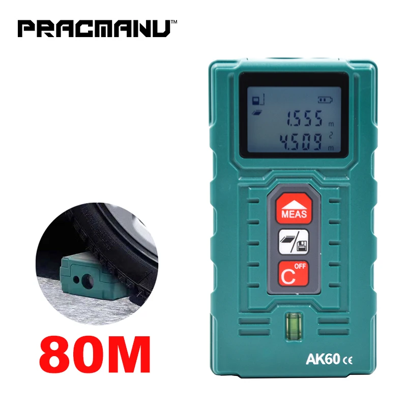 PRACMANU Anti-impact Laser Rangefinder 80M 100M Laser Distance MetrRange Finder Laser Tape Measure Build Device Digital PRACMANU Anti-impact Laser Rangefinder 80M 100M Laser Distance MetrRange Finder Laser Tape Measure Build Device Digital