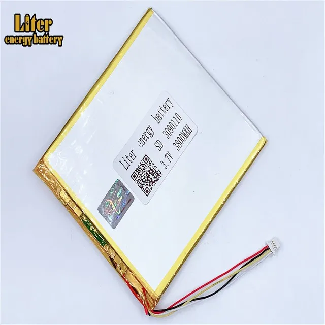 Штепсельная Вилка 1,0-4 P Lipo Tablet PC battery 3,7 V 3090110 перезаряжаемая литий-полимерная батарея 3800 mah