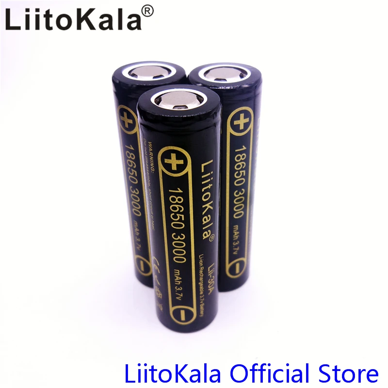 4 шт HK LiitoKala Lii-30A 3,6 V 18650 3000mAh батарея для HG2 разряда 20A выделенная Высокая мощность разрядки