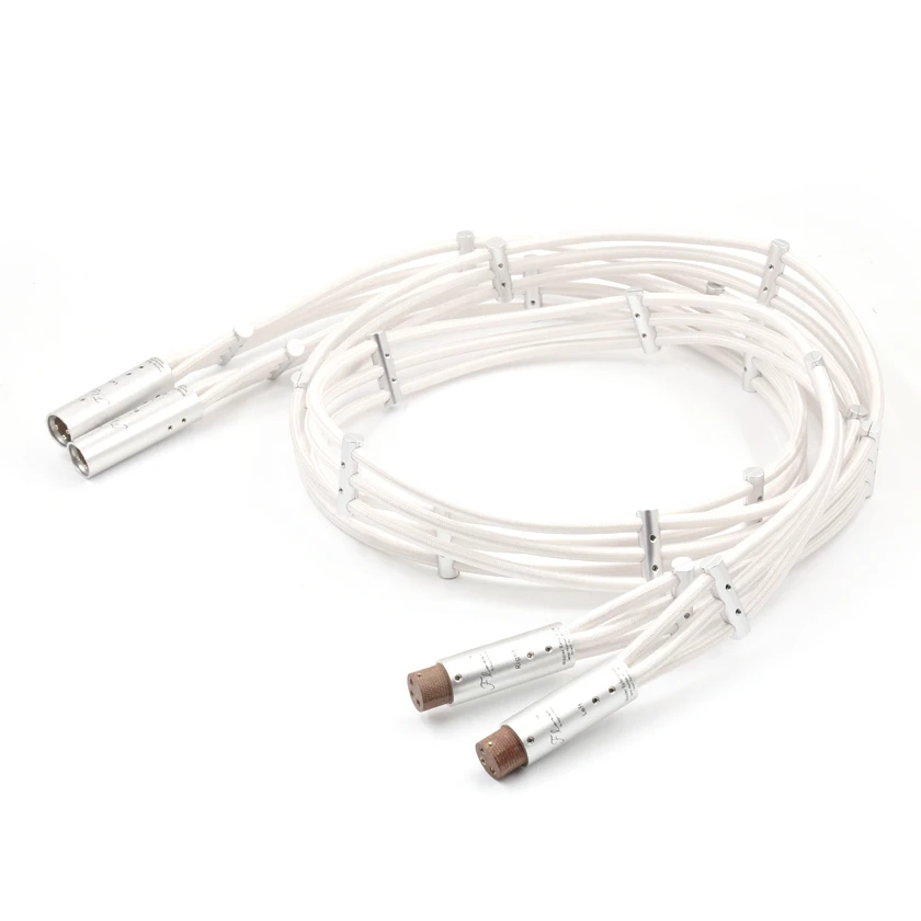 Argento The Flow Hi Fi Occ Cavo Audio Placcato Argento Xlr Audio Interconnect Balance Cable