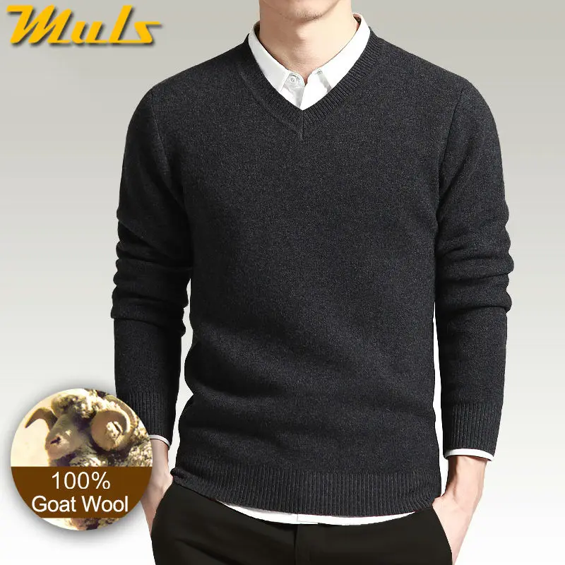 Aliexpress.com : Buy 100% Wool sweaters men simple style V