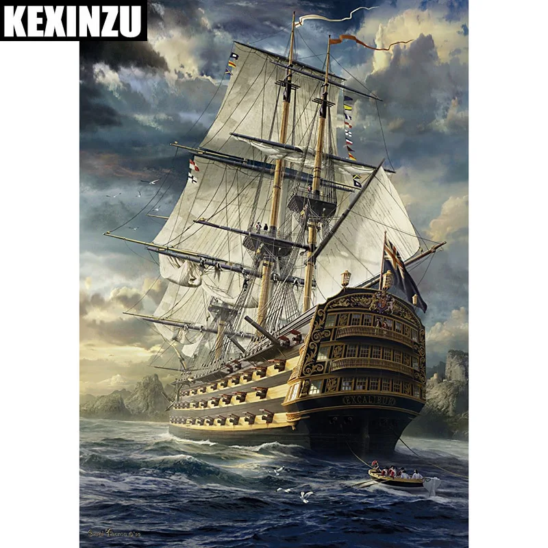 

5d diy diamond painting full square/round Diamond embroidery,sailboat,Cross Stitch Rhinestone Mosaic Wall Sticker