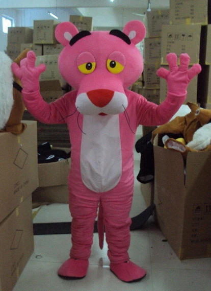 

BING RUI CO Free shipping Mascot costume pink panther cartoon clothing mascot Costume