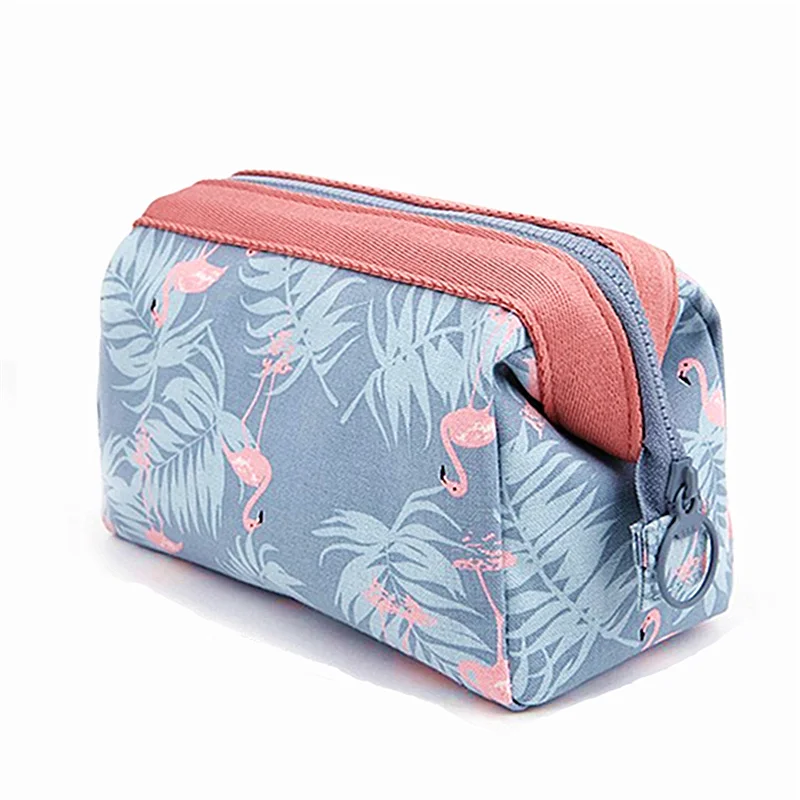 

New Arrive Flamingo Makeup Storage Bag For Women Cosmetic Organizer Travel Waterproof Portable Makeup Wash Bag For Toiletry Kits