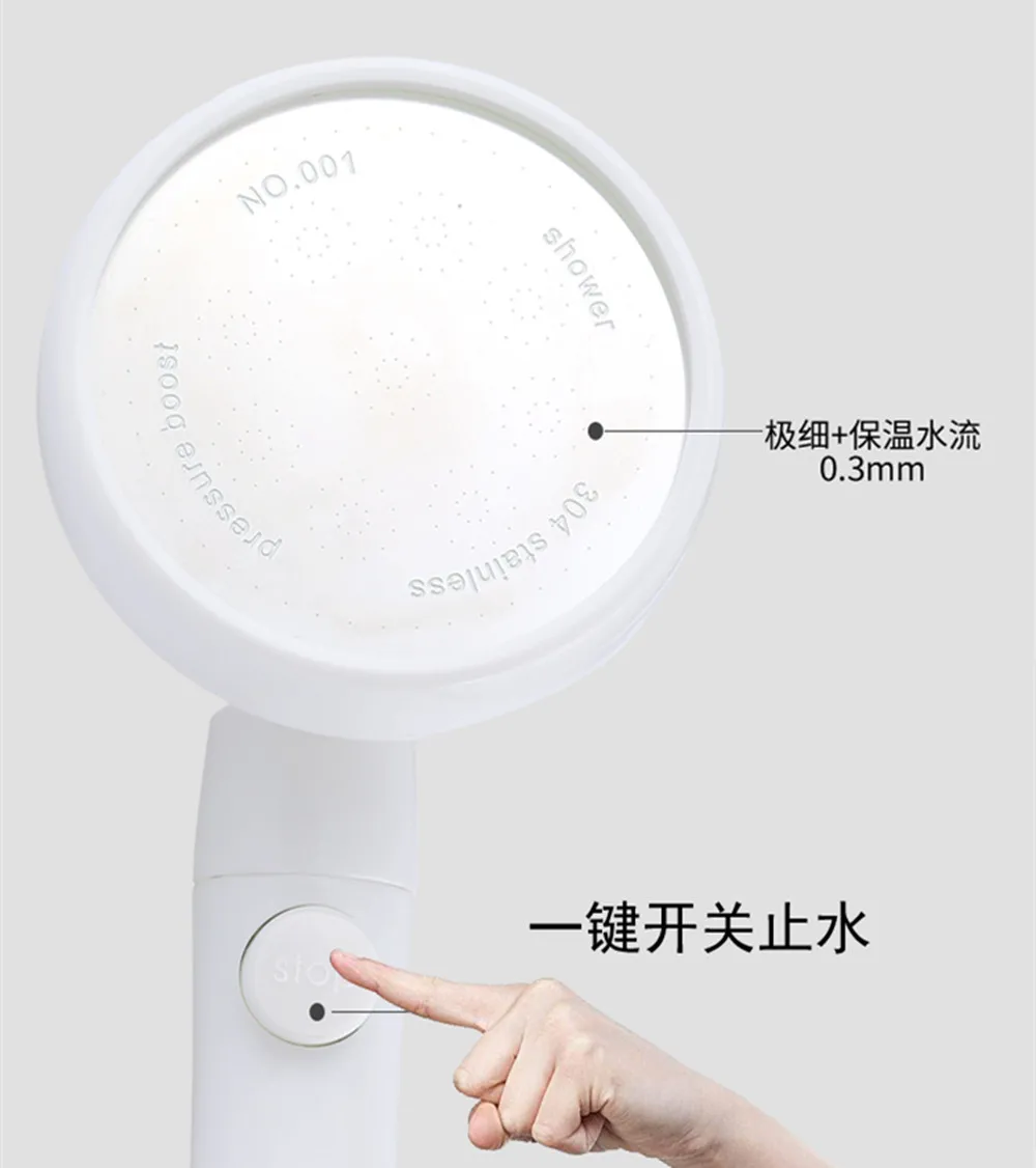 Водой под давлением экономии handheld showerhead с кнопочный переключатель, поворотный душем Ванная комната Душ Doccetta насадка для душа лейка для душа