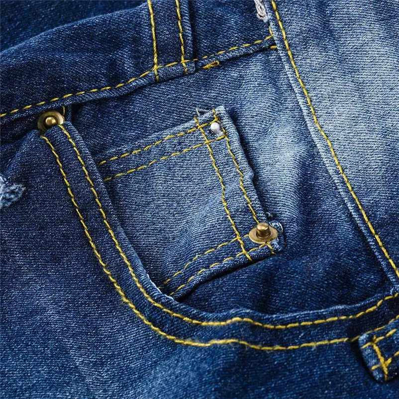Fashion short jeans woman 2018 Jeans Denim Hole Female Mid Waist Stretch Slim Sexy Pencil mujer robe femme Pants O22#N (3)