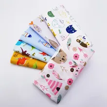 6 шт./лот, 50x40 см, Серия животных, хлопок, саржа, ткань для рукоделия, шитье, стеганное, жир, четверти, материал, ткань, платье, украшение, ремесла