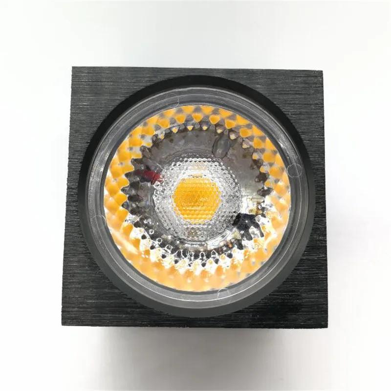 

Hot sale Dimmable 10W 7W Super Bright Square Warm White/White/Cold White COB Surface Mounted led down light AC85V-265V