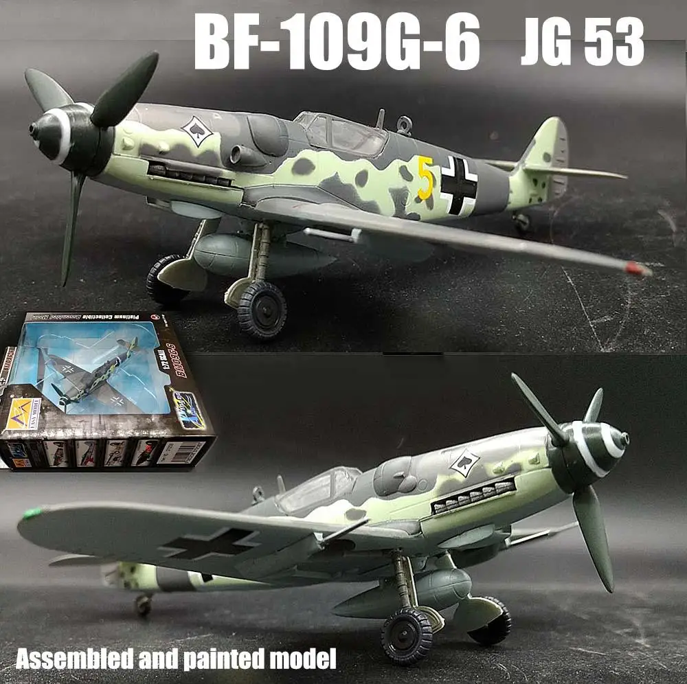 

WWII German Messerschmitt Bf-109G-6 JG53 1945 1/72 non diecast plane Easy model
