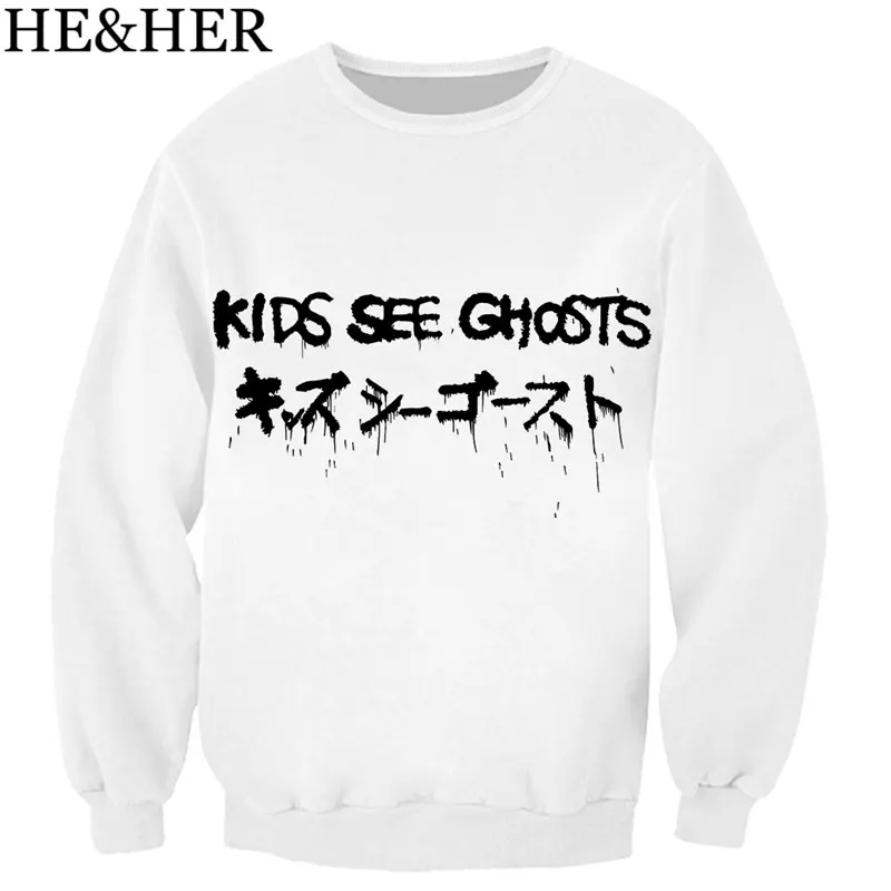 Kanye West Kids/мужские и женские свитшоты с 3D принтом в стиле хип хоп Уличная