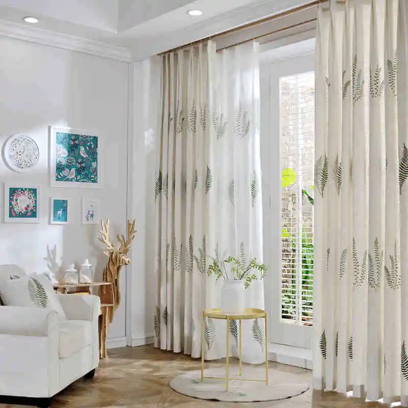 Us 108 0 Linen Blinds Cotton Sheer Curtains And Tulle Window Bedroom Curtains Blackout For Living Room Cheap Cortinas Para Sala De Estar In Curtains