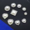Hot Sale 10pcs no scratch White Pearl Rhinestone Button Flatback Invitation decoration Flower Center Craft Supplies For Optional 3