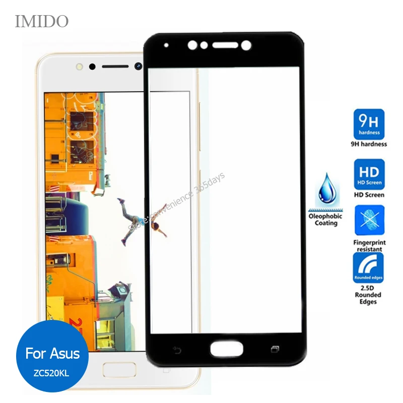 

All Coverage For Asus Zenfone 4 Max Zc520KL Full Cover Tempered Glass Screen Protector 2.5D Safety Film On Zenfone4 Zc520