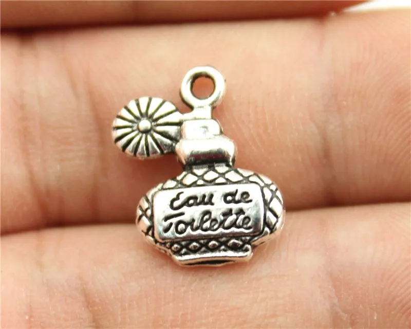 

WYSIWYG 6pcs 17x12mm Perfume Bottle Charm Charms For Jewelry Making Antique Silver Perfume Bottle Charms Charm Perfume Bottle