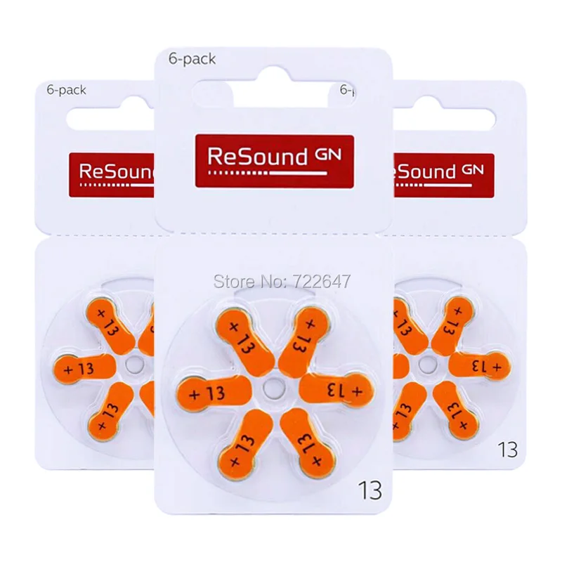 30 Pcs Resound Hearing Aid Batteries A13 13a 13 P13 Pr48 For Bte Ite Hearing Aids 1.45v Germany