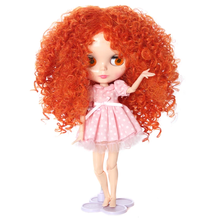 Cute Baby Doll Hair Orange Afro Curly Doll Hair Wig On Aliexpress