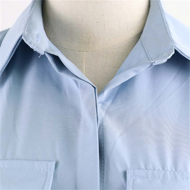 Free Shipping 2018 Hot European Style New Spring and Summer Short-sleeved Shirt Dress Slit Dress for Women Dress Female Vestidos