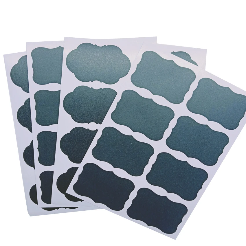 

400pcs/pack Black Blank Sealing Sticker Cloud Flower Pressure-Sensitive Writable Sticker Reusable Waterproof Sticker box label