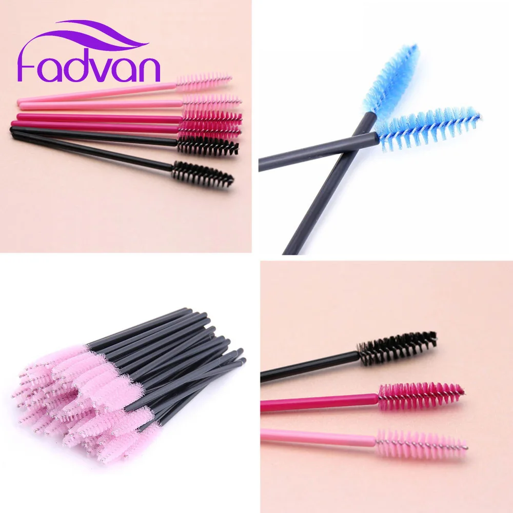 

100Pcs Bundles Eyelashes Brush Makeup Brushes Eyebrow Mascara Wand Iron Wire Applicator Spoolers Cosmetic Brushes