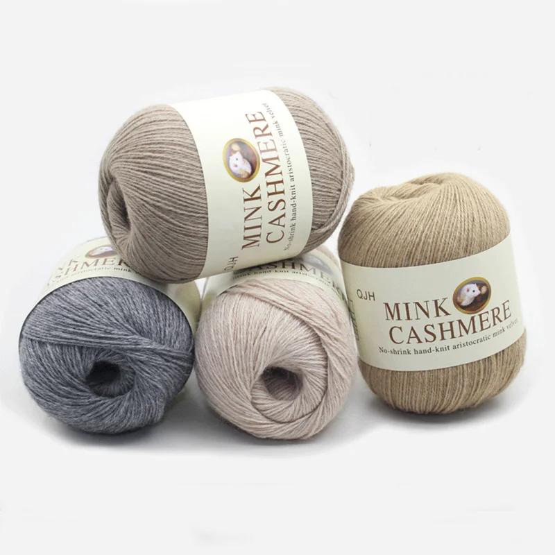 6pcs Soft Mink cashmere Cashmere Wool Yarns For Kids Eco-friendly Dyed Baby  Yarn For Knitting Пряжа для вязанияt