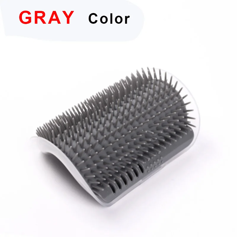 Corner Pet Brush Comb Play Cat Scratcher Groomer Toy Cat Grooming Massager Supplies with Catnip Cat Brush Hair Shedding