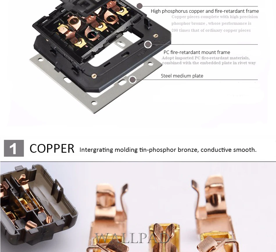 Sobre fora do interruptor e tomada da