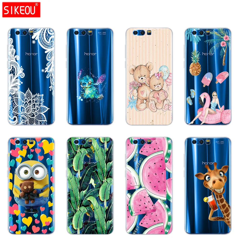 

Case For Huawei Honor 9 Case Soft TPU Silicon Cool full 360 Protective Back Cover for Huawei Honor 9 Premium Phone Covers Capas