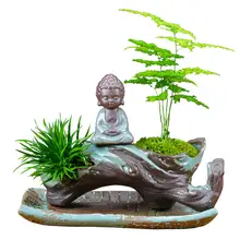 Buddhist mood Buddha Succulent plants gardening balcony ceramics Flowerpot